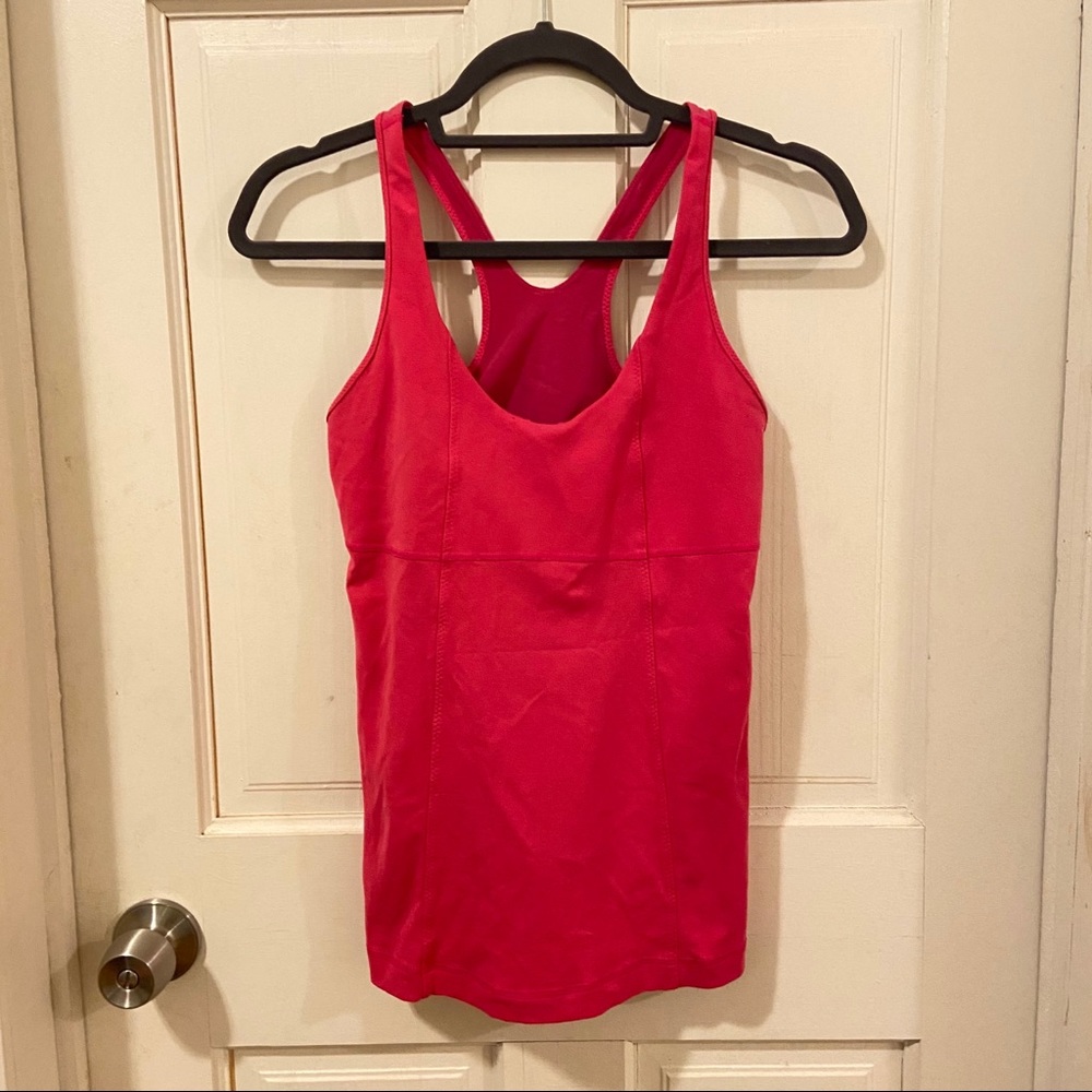 Lululemon Hot Pink Tank Built in Bra Size 10